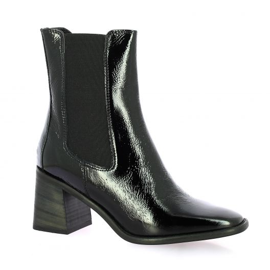 Elisir Boots cuir vernis noir