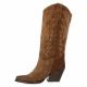 Pao Boots cuir velours cognac