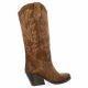 Pao Boots cuir velours cognac