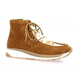 Gaimo Boots cuir velours cognac