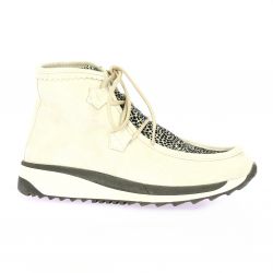 Gaimo Boots cuir velours beige