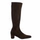 Pao Bottes cuir velours marron