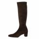 Pao Bottes cuir velours marron