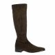 Pao Bottes cuir velours marron