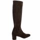 Pao Bottes cuir velours marron