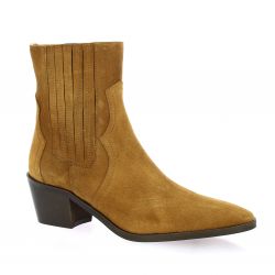 Pao Boots cuir velours cognac