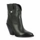 Giséle moiré Boots cuir noir