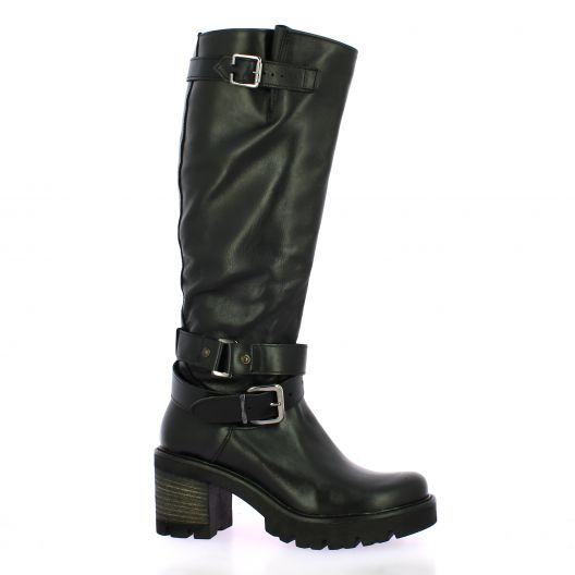 Pao Bottes cuir noir