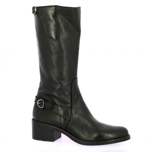 Emanuele crasto Bottes cuir noir