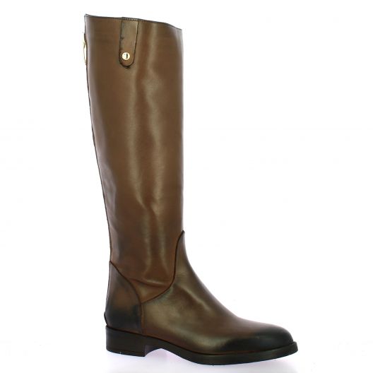 Emanuele crasto Bottes cuir marron