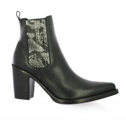 Emanuele crasto Boots cuir python noir