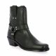 So send Boots cuir noir