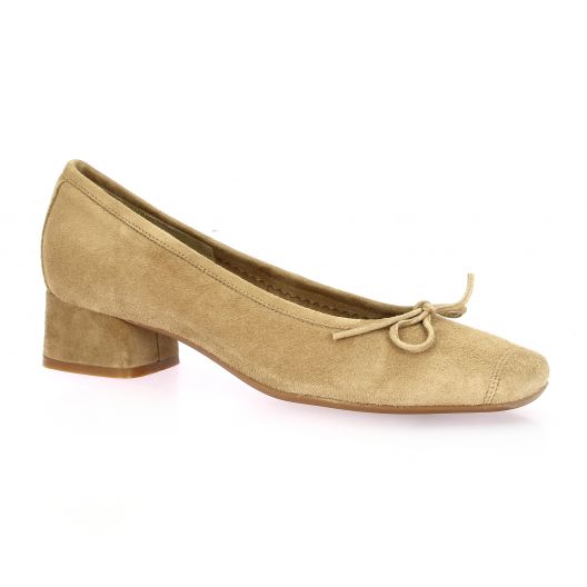 Reqins Ballerines cuir velours naturel