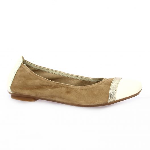 Reqins Ballerines cuir velours naturel