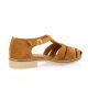 We do Nu pieds cuir velours cognac