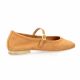 We do Ballerines cuir velours cognac