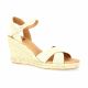 Pao Espadrille cuir velours beige