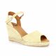 Pao Espadrille cuir velours beige