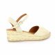 Pao Espadrille cuir laminé beige