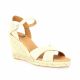 Pao Espadrille cuir velours beige