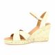 Pao Espadrille cuir velours beige