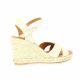 Pao Espadrille cuir velours beige