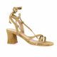 Fremilu Nu pieds cuir velours camel