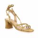 Fremilu Nu pieds cuir velours camel