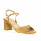 Fremilu Nu pieds cuir velours camel