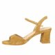 Fremilu Nu pieds cuir velours camel