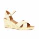 Pao Espadrille velours lamine beige