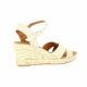 Pao Espadrille velours lamine beige