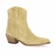 Gianni crasto Boots cuir velours taupe