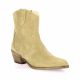 Gianni crasto Boots cuir velours taupe