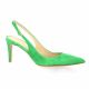 Giancarlo Escarpins cuir velours vert