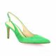 Giancarlo Escarpins cuir velours vert