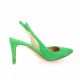 Giancarlo Escarpins cuir velours vert