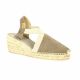 Toni pons Espadrille cuir velours taupe