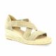Exit Espadrille cuir velours taupe
