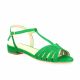 Vidi studio Nu pieds cuir velours vert