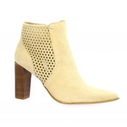 Vidi studio Boots cuir velours beige