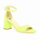 Pao Nu pieds cuir velours jaune