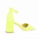 Pao Nu pieds cuir velours jaune