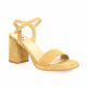 Pao Nu pieds cuir velours camel