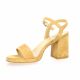 Pao Nu pieds cuir velours camel