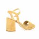 Pao Nu pieds cuir velours camel