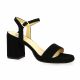 Pao Nu pieds cuir velours noir