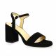 Pao Nu pieds cuir velours noir