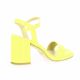 Pao Nu pieds cuir vernis jaune