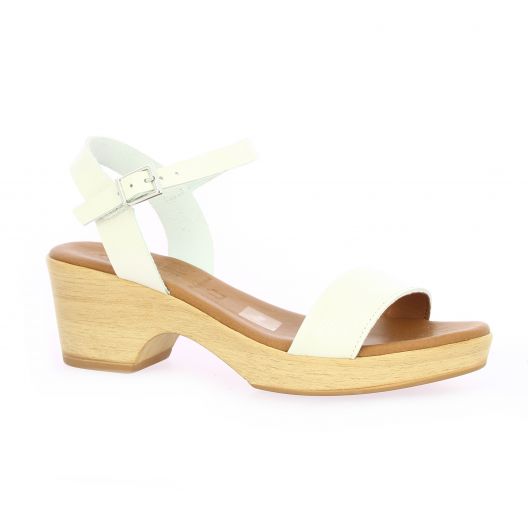 Oh my sandals Nu pieds cuir vernis blanc